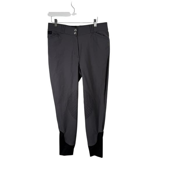 Dover Saddlery Grey Riding Breeches Equestrian Horse Pants Stretch Womens 32 - Picture 1 of 8